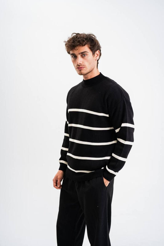 Çizgili Erkek Triko Kazak